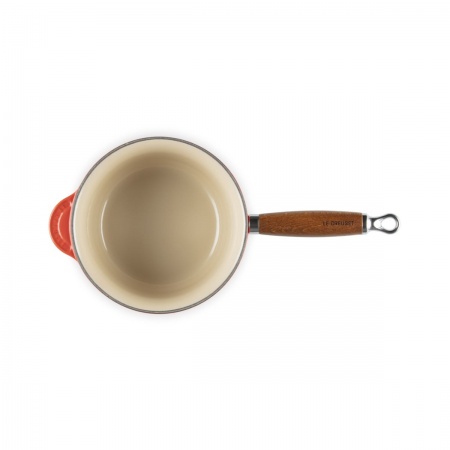 Le Creuset - Cast Iron Saucepan with Wooden Handle/ 18 cm ЦВЯТ: CHERRY RED (CERISE)