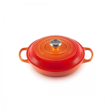 Le Creuset - SHALLOW CASSEROLE BRAISER / 26 cm ЦВЯТ: FLAME (VOLCANIC)