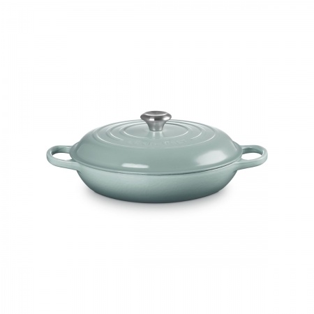 Le Creuset - SHALLOW CASSEROLE BRAISER / 30 cm ЦВЯТ: SEA SALT