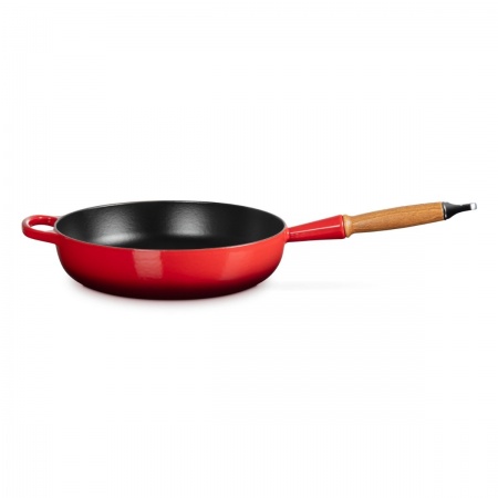 Le Creuset - WOODEN HANDLE SAUTE PAN / 28 cm ЦВЯТ: CERISE (CHERRY RED)