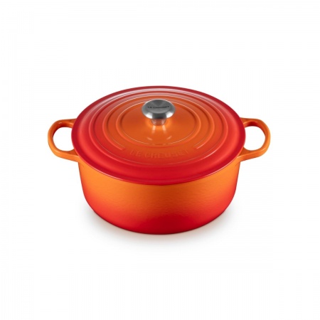 Le Creuset - ROUND CASSEROLE OVEN / 28 cm ЦВЯТ: FLAME (VOLCANIC)