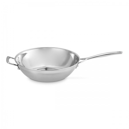 LE CREUSET - 3-PLY STAINLESS STEEL STIR-FRY WOK PAN 30cm