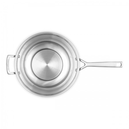 LE CREUSET - 3-PLY STAINLESS STEEL STIR-FRY WOK PAN 30cm