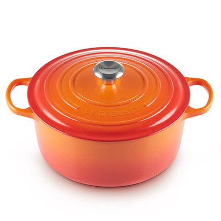 Le Creuset - ROUND CASSEROLE OVEN / 26 cm ЦВЯТ: FLAME (VOLCANIC)