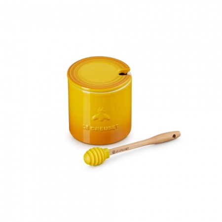 LE CREUSET - STONEWARE HONEY POT WITH DIPPER, ЦВЯТ: NECTAR