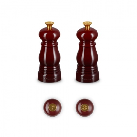 LE CREUSET - SALT & PEPPER MINI MILL SET / 11 CM ЦВЯТ: GARNET (RHONE)