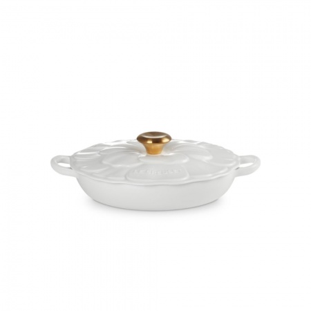 Le Creuset - SHALLOW CASSEROLE BRAISER / 26 cm ЦВЯТ: WHITE FLOWER