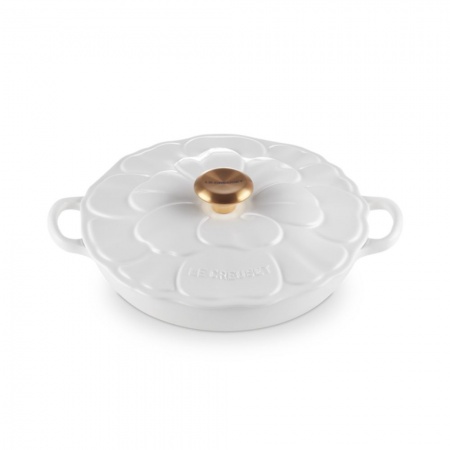 Le Creuset - SHALLOW CASSEROLE BRAISER / 26 cm ЦВЯТ: WHITE FLOWER