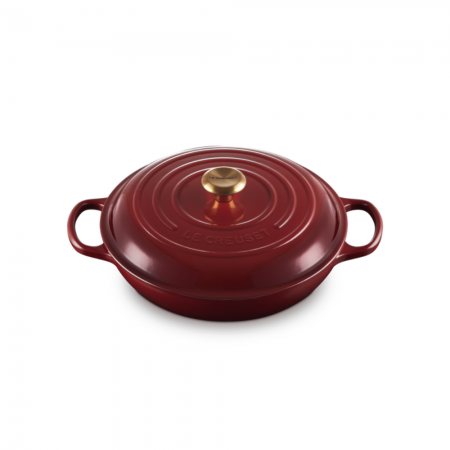 Le Creuset - SHALLOW CASSEROLE BRAISER / 30 cm ЦВЯТ: GARNET (RHONE)