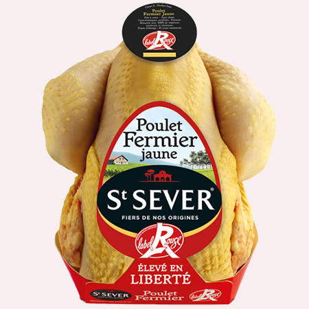 Свободно отгледано жълто пиле Label Rouge от Les Landes