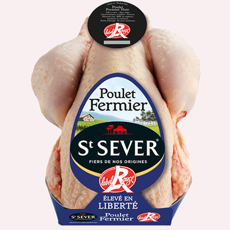 Свободно отгледано чернокрако пиле Label Rouge от Les Landes