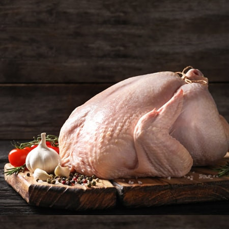 Свободно отгледана пуйка Label Rouge от Les Landes